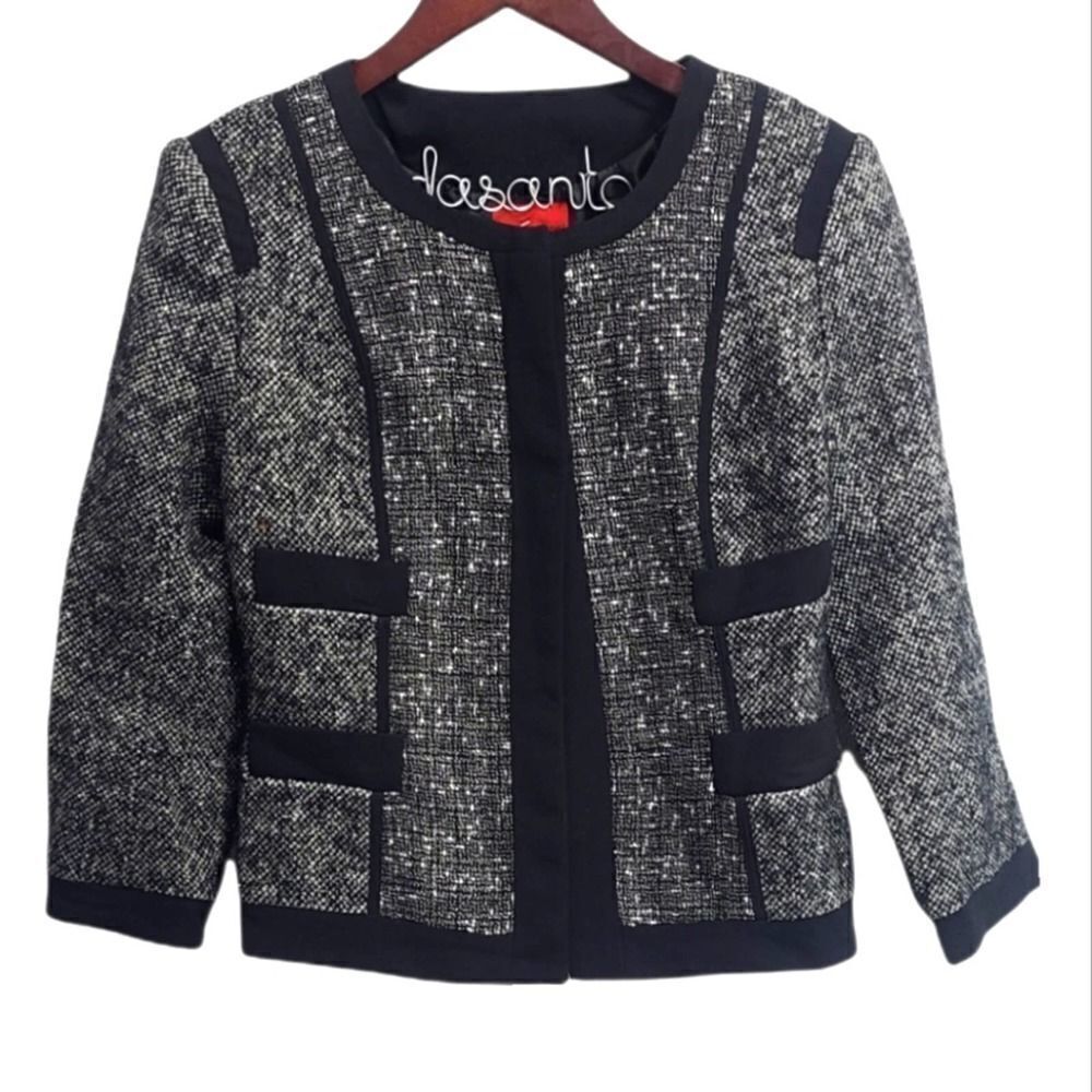 NWOT Narciso Rodriguez for Design Nation Tweed Wool Blend Jacket Size Small